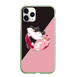 Чехол для iPhone 11 Pro матовый Monokuma X Monomi Монокума