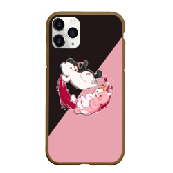 Чехол для iPhone 11 Pro Max матовый Monokuma X Monomi Монокума