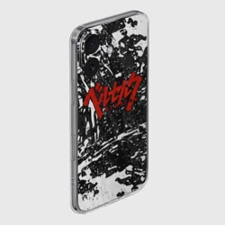 Чехол для iPhone 16 силиконовый с защитой камеры Berserk лого чб - фото 2