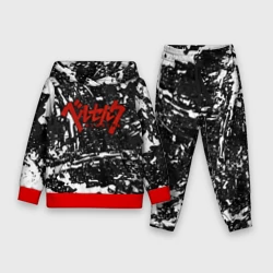 Детский костюм с толстовкой 3D Berserk лого чб