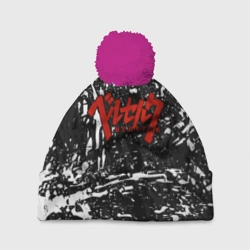 Шапка 3D c помпоном Berserk лого чб