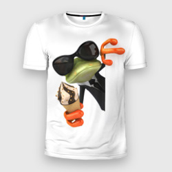 Мужская футболка 3D Slim Агент легушач agent frog