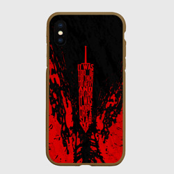 Чехол для iPhone XS Max матовый Berserk sword red