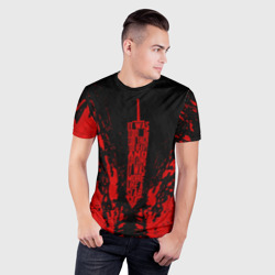 Мужская футболка 3D Slim Berserk sword red - фото 2