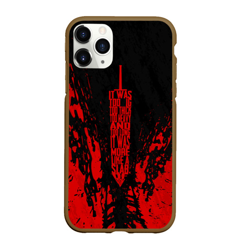 Чехол для iPhone 11 Pro Max матовый Berserk sword red, цвет коричневый