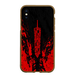 Чехол для iPhone XS Max матовый Berserk sword red