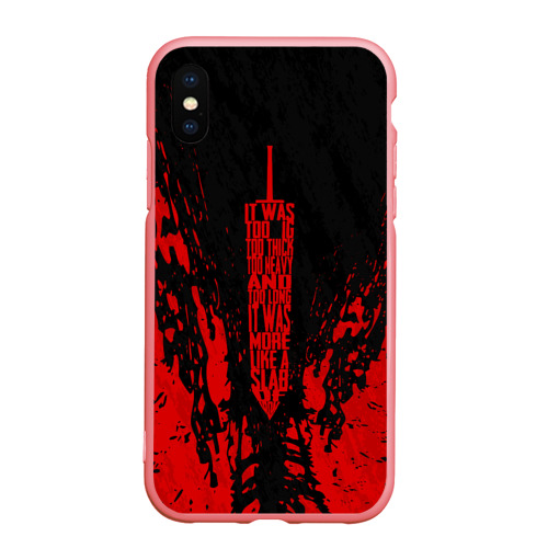 Чехол для iPhone XS Max матовый Berserk sword red, цвет баблгам