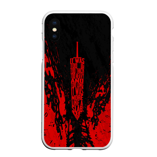 Чехол для iPhone XS Max матовый Berserk sword red