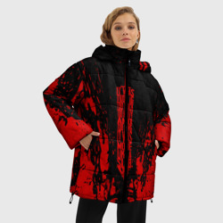 Женская зимняя куртка Oversize Berserk sword red - фото 2
