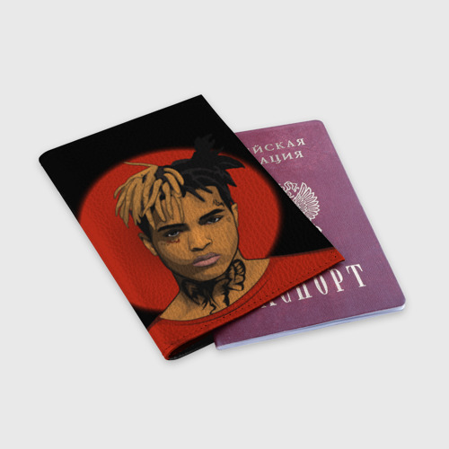 Обложка для паспорта матовая кожа XXXTentacion, цвет черный - фото 3