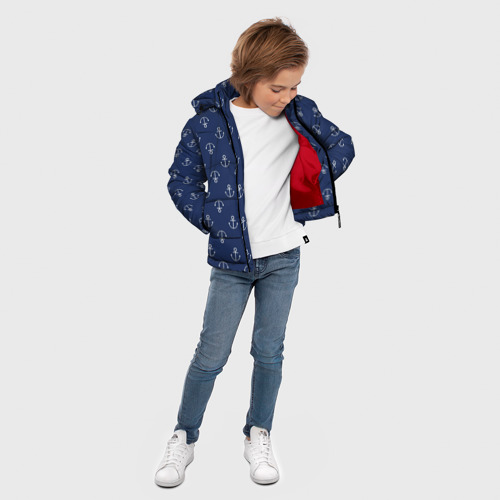 Зимняя куртка для мальчиков 3D ВМФ, цвет красный - фото 5