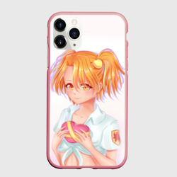 Чехол для iPhone 11 Pro Max матовый Бесконечное лето - пионерка Алиса с сердцем
