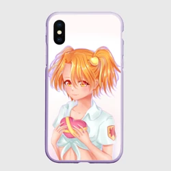 Чехол для iPhone XS Max матовый Бесконечное лето - пионерка Алиса с сердцем