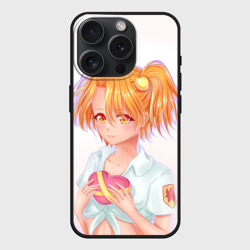 Чехол силиконовый для Apple iPhone 15 Pro Мax матовый Бесконечное лето - пионерка Алиса с сердцем