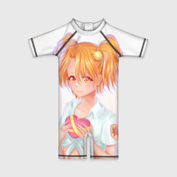 Детский купальный костюм 3D Бесконечное лето - пионерка Алиса с сердцем