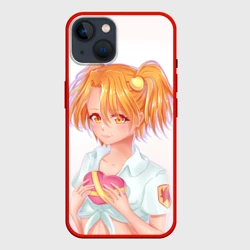 Чехол для iPhone 14 Бесконечное лето - пионерка Алиса с сердцем