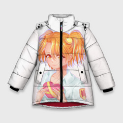 Зимняя куртка для девочек 3D Бесконечное лето - пионерка Алиса с сердцем