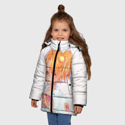 Зимняя куртка для девочек 3D Бесконечное лето - пионерка Алиса с сердцем - фото 2