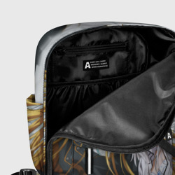 Рюкзак с принтом High School для женщины, вид на модели спереди №5. Цвет основы: белый