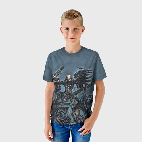 Детская футболка 3D Фильм Хищник, цвет 3D печать - фото 3