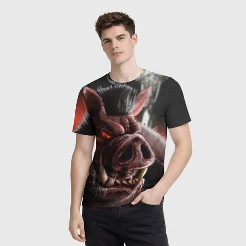 Мужская футболка 3D с принтом Duke Nukem, фото на моделе #1