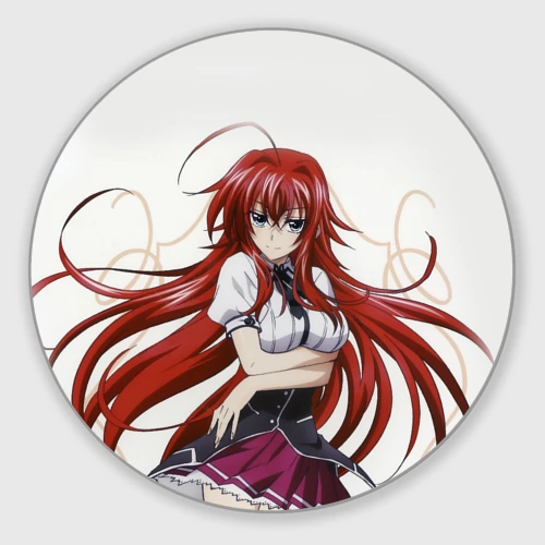 Круглый коврик для мышки High school DxD Старшая школа DxD
