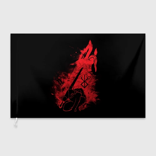 Флаг 3D Berserk elements red