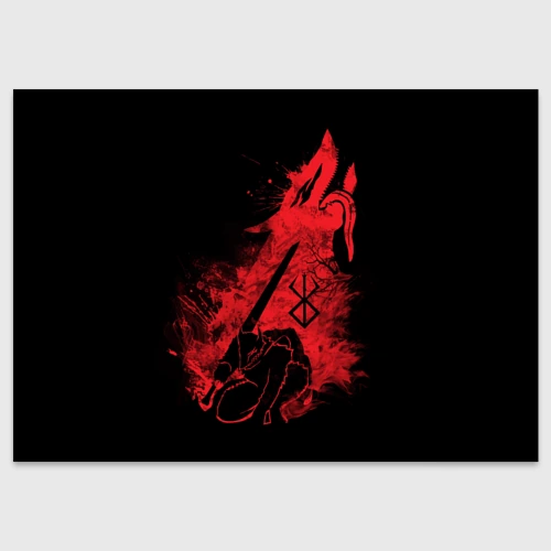 Поздравительная открытка Berserk elements red