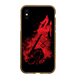 Чехол для iPhone XS Max матовый Berserk elements red