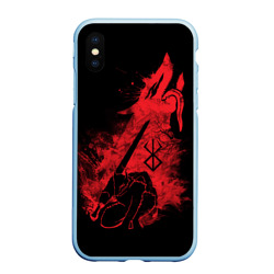 Чехол для iPhone XS Max матовый Berserk elements red