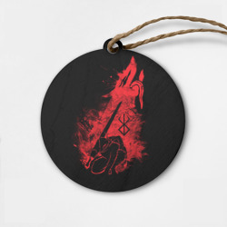Деревянная игрушка круг Berserk elements red
