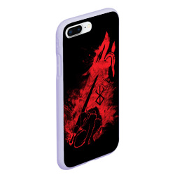 Чехол для iPhone 7Plus/8 Plus матовый Berserk elements red - фото 2