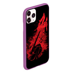 Чехол для iPhone 11 Pro Max матовый Berserk elements red - фото 2