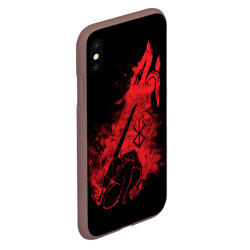 Чехол для iPhone XS Max матовый Berserk elements red - фото 2