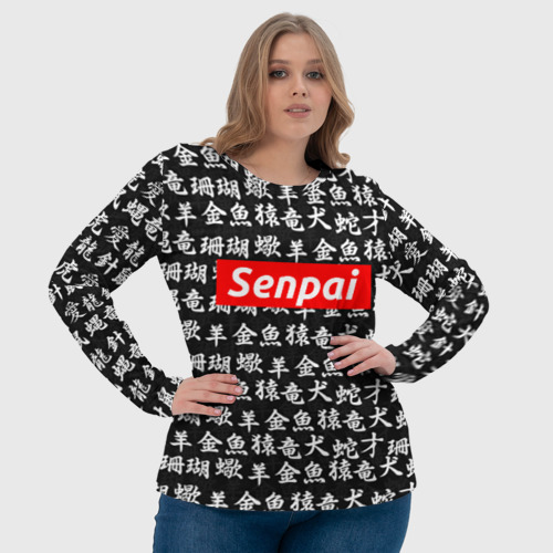 Женский лонгслив 3D СЕМПАЙ - SENPAI  - фото 6