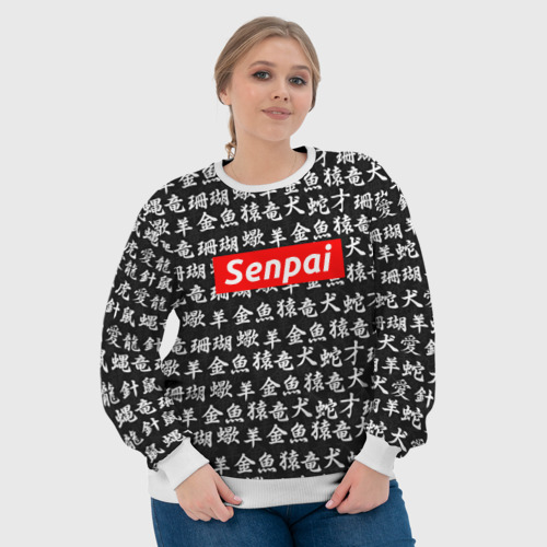 Женский свитшот 3D СЕМПАЙ - SENPAI  - фото 6