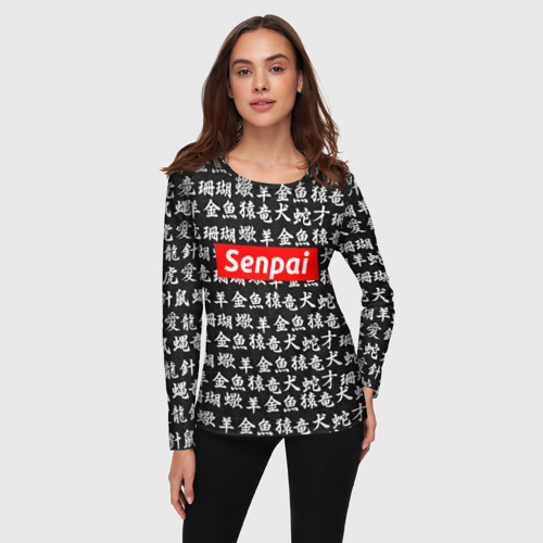 Женский лонгслив 3D СЕМПАЙ - SENPAI  - фото 3