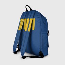 Рюкзак с принтом Fallout Vault 101 — камуфляж для любого человека, вид сзади №1. Цвет основы: белый