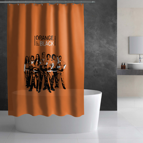 Штора 3D для ванной Orange Is the New Black 3D - фото 2