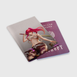 Обложка для паспорта матовая кожа Fairy Tail Red Erza Scarlet - фото 2