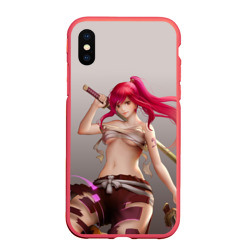 Чехол для iPhone XS Max матовый Fairy Tail Red Erza Scarlet