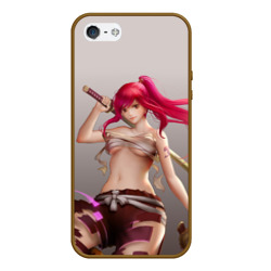 Чехол для iPhone 5/5S матовый Fairy Tail Red Erza Scarlet