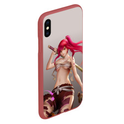 Чехол для iPhone XS Max матовый Fairy Tail Red Erza Scarlet - фото 2