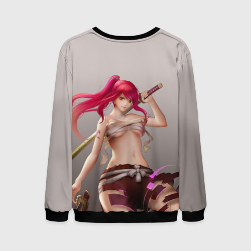 Мужской свитшот 3D Fairy Tail Red Erza Scarlet, цвет черный - фото 2