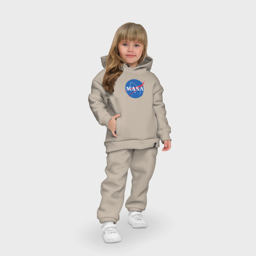 Детский костюм хлопок Oversize Маша NASA, цвет миндальный - фото 8