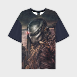 Мужская футболка oversize 3D Хищник Predator