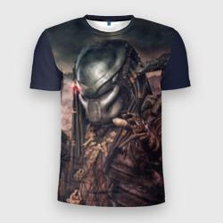 Мужская футболка 3D Slim Хищник Predator
