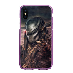 Чехол для iPhone XS Max матовый Хищник Predator