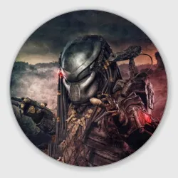 Круглый коврик для мышки Хищник Predator