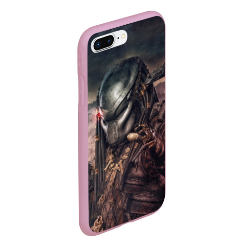 Чехол для iPhone 7Plus/8 Plus матовый Хищник Predator, цвет розовый - фото 3